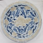 Antiker B/W Teller mit Fisch Ming Dynastie